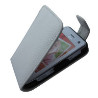 Оригинальный кожаный чехол для телефона LG KU990 Viewty Flip Top WHITE