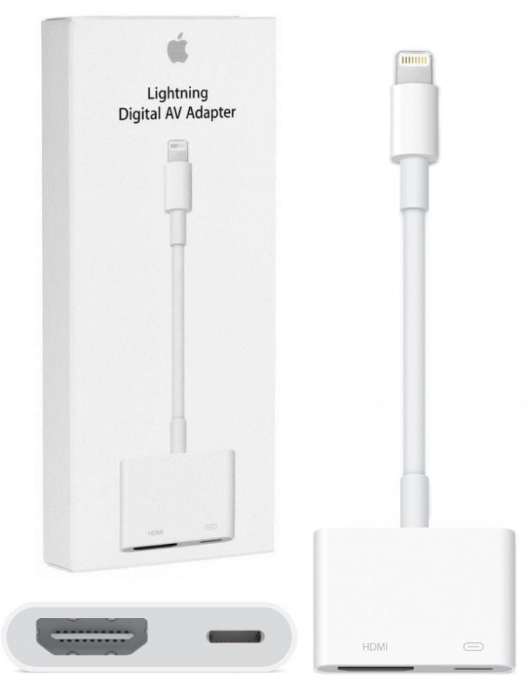 Адаптер коннектор HDMI для телефона Apple iPhone 5 5S 5C, iPad, MD826ZM/A 