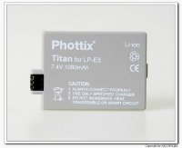 Аккумулятор Canon LP-E5 450D 1000D XSi XS Phottix