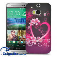 Чехол с рисунком для телефона HTC One M8 One 2 розовое сердце