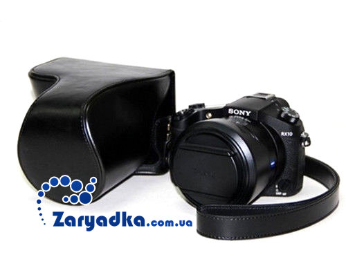 Кожаный чехол для камеры Sony RX10 черный коричневый 