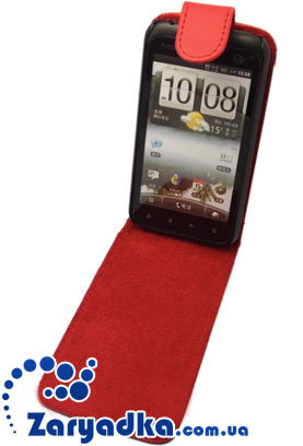 Кожаный чехол для телефона HTC Incredible S S710E красный Оригинальный кожаный чехол для телефона HTC INCREDIBLE S S710E красный