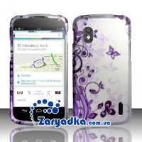 Гелиевый чехол для телефона G Nexus 4 E960 White Purple