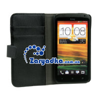 Оригинальный кожаный чехол для телефона HTC One X One X+ Wallet черный
