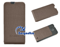 Премиум кожаный чехол для телефона Samsung Galaxy S II S2 2 i9100 коричневый