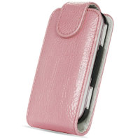 Оригинальный кожаный чехол для телефона LG KS360 Flip Top Pink