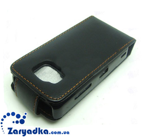 Кожаный чехол флип для телефона Nokia E52 купить Купить оригинальный чехол из натуральной кожи для смартфона Nokia E52 в интернет магазине