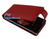 Оригинальный кожаный чехол для телефона Sony Xperia P LT22i красный флип