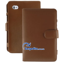 Кожаный чехол для планшета Samsung Galaxy Tab P1000 коричневый