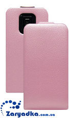 Оригинальный кожаный чехол для телефона LG Optimus 2X P990 розовый