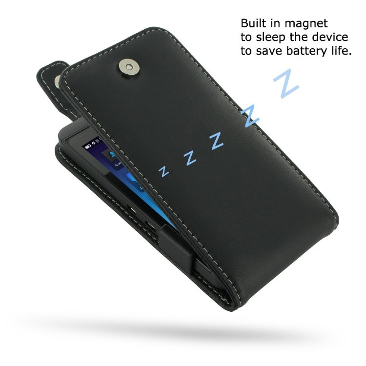 Премиум кожаный чехол для телефона BlackBerry Z10 - Flip Премиум кожаный чехол для телефона BlackBerry Z10 - Flip