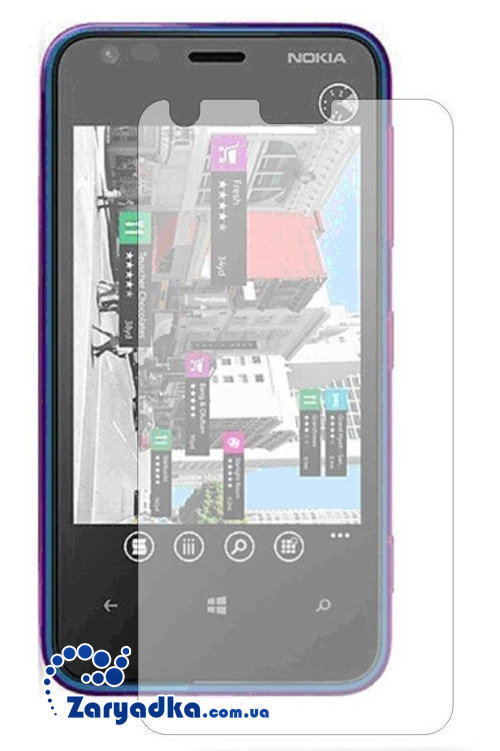 Защитная пленка экрана для Nokia Lumia 620 оригинал 5шт 
