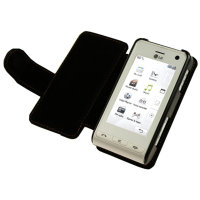 Оригинальный кожаный чехол для телефона LG KU990 Side Open