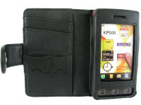 Оригинальный кожаный чехол для телефона LG KP500 Cookie Side Open