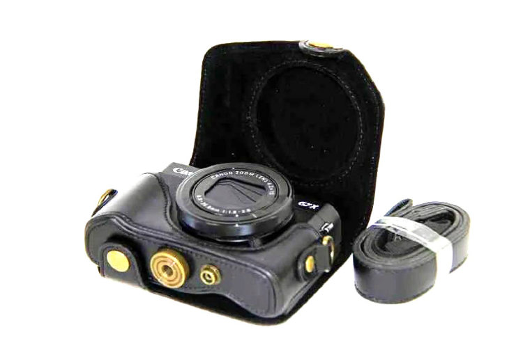 Оригинальный чехол для камеры Canon Powershot G7 X Mark II Купить кожаный чехол для фотоаппарата Canon G7 в интернете по выгодной цене