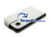 Оригинальный кожаный чехол для телефона Samsung i9003 Galaxy флип белый