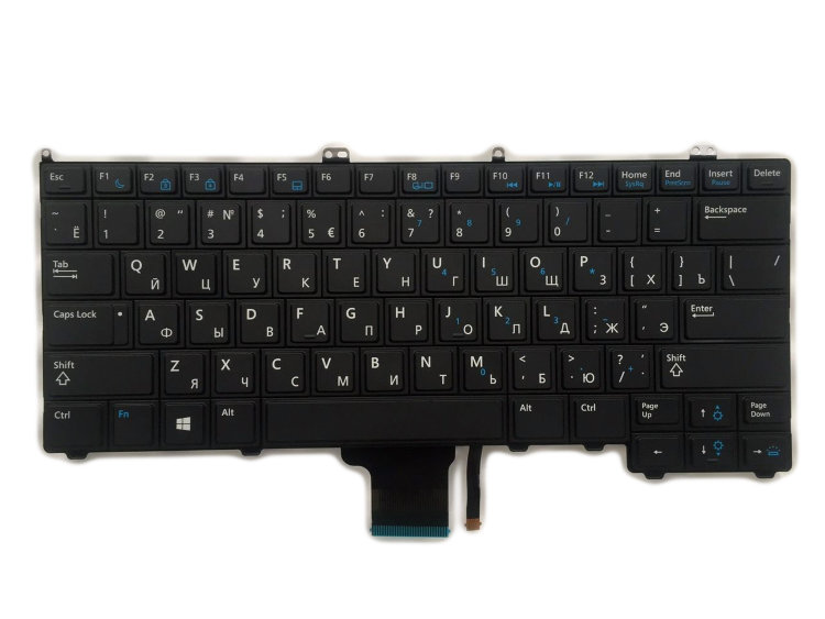 Клавиатура для ноутбука Dell Latitude E7240 6VDMV 06VDMV Купить клавиатуру с русификацией и подсветкой для ноутбука Dell Latitude E7240 в интернет магазине с гарантией