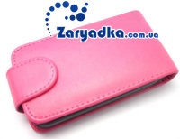 Оригинальный кожаный чехол для телефона Samsung Galaxy Mini S5570 флип розовый