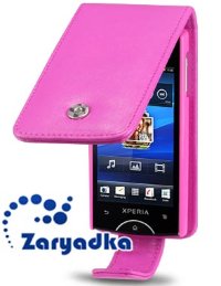Оригинальный кожаный чехол для телефона SONY ERICSSON XPERIA RAY розовый