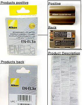 Оригинальный аккумулятор для камеры NIKON EN-EL3 EN-EL3A Оригинальная genuine батарея для камеры NIKON EN-EL3 EN-EL3A