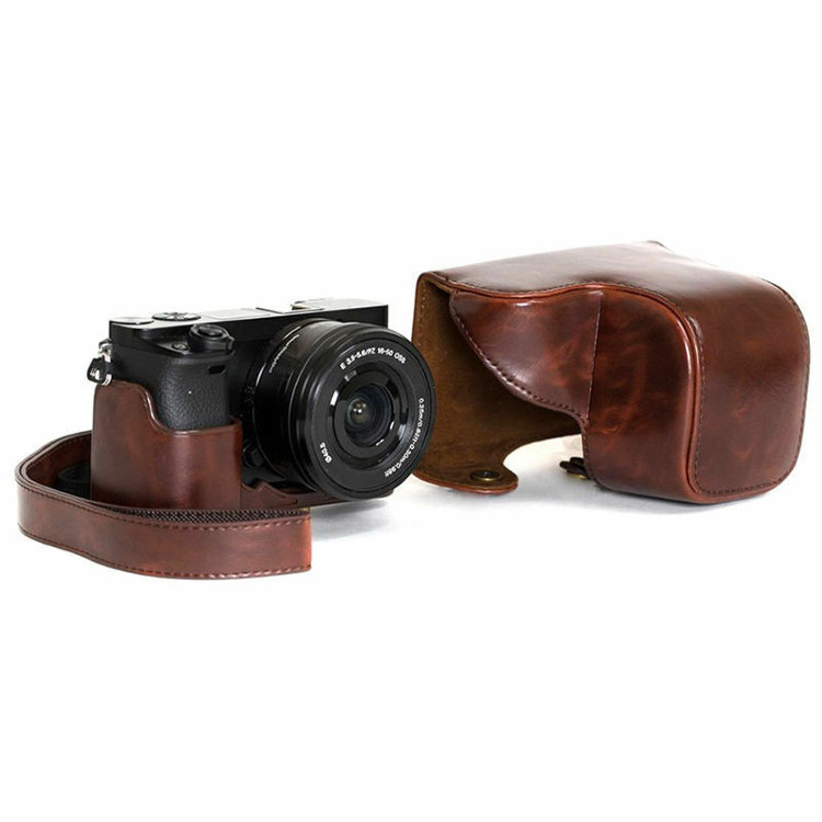 Чехол для камеры Sony A5000 A5100 NEX 3N  Купить кожаный чехол для фотоаппарата Sony A5100 в интернете по выгодной цене