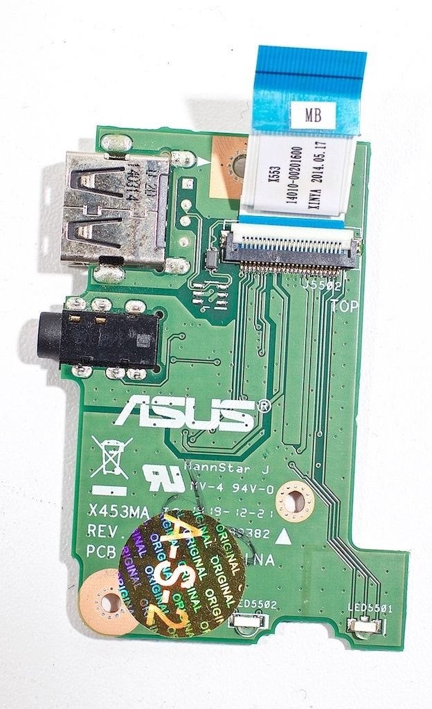 Модуль USB с платой ауидо входа-выхода для ноутбука Asus F553M X453MA 