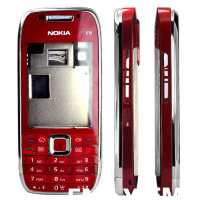 Оригинальный корпус для телефона Nokia E75 (метал) красный
