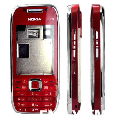 Оригинальный корпус для телефона Nokia E75 (метал) красный Оригинальный корпус для телефона Nokia E75 (метал) красный.