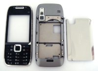 Оригинальный корпус для телефона Nokia E75 (метал) серебро