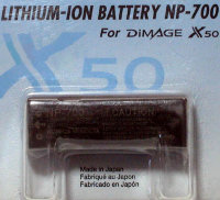Оригинальный genuine аккумулятор для камеры  Minolta Dimage X50 X60 NP-700 NP700