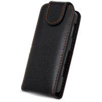 Оригинальный кожаный чехол для телефона Sony Ericsson C901 Flip Top Black