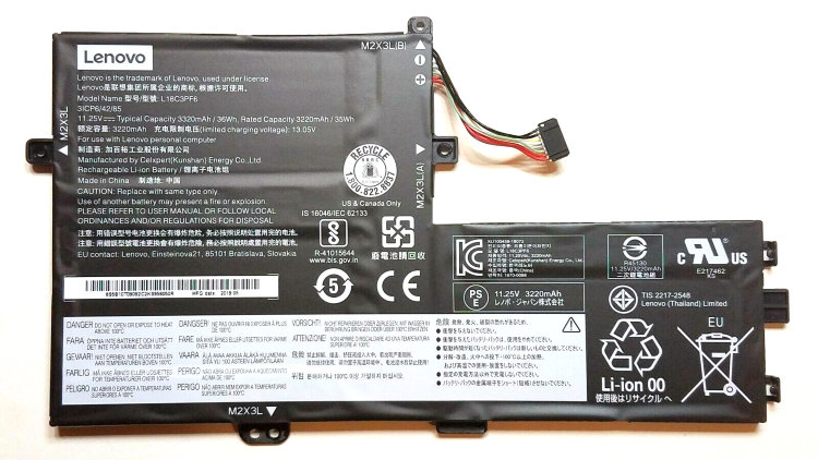 Оригинальный аккумулятор для ноутбука Lenovo IdeaPad S340-15IWL 5B10T09092 L18C3PF6  Купить батарею для Lenovo S340 в интернете по выгодной цене