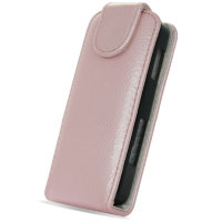 Оригинальный кожаный чехол для телефона Sony Ericsson C901 Flip Top Pink