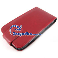 Оригинальный кожаный чехол для телефона HTC Sensation красный