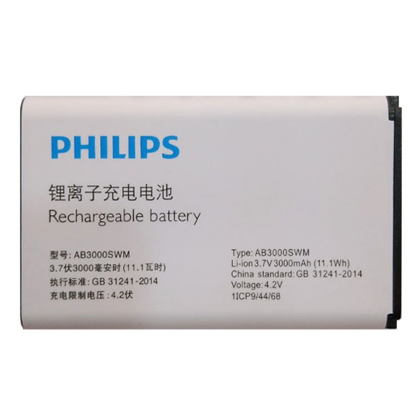 Оригинальный аккумулятор для телефона Philips AB3000SWM Купить батарею для Филипс Philips E218 E2301
