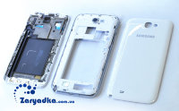 Оригинальный корпус для телефона Samsung Galaxy Note II N7100 серый/белый