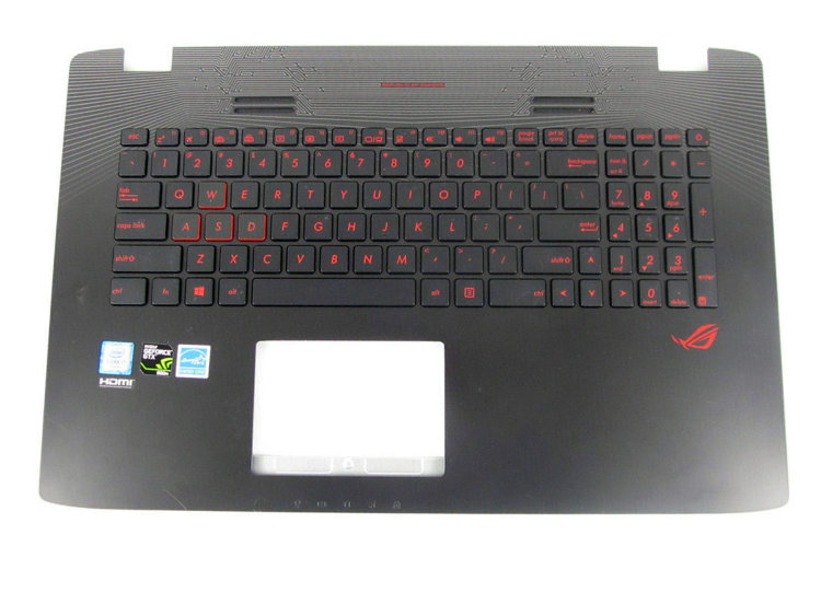 Клавиатура для ноутбука ASUS ROG GL752 GL752VW 90NB0A41-R31US0 13NB0941AP0301 Купить клавиатуру в сборе с корпусом для ноутбука Asus GL752 в интернете по выгодной цене