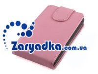 Оригинальный кожаный чехол для телефона HTC Aria розовый флип