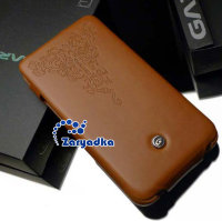 Премиум кожаный чехол для телефона SAMSUNG i9100 Galaxy S2 Argos коричневый