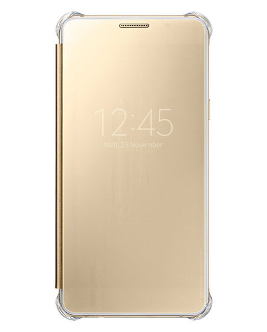 Оригинальный премиум чехол для Samsung Galaxy A5 (2016) Clear View Gold EF-ZA510CFEGWW Купить чехол книшу для смартфона Samsung Galaxy A5 2016 в интернет магазине