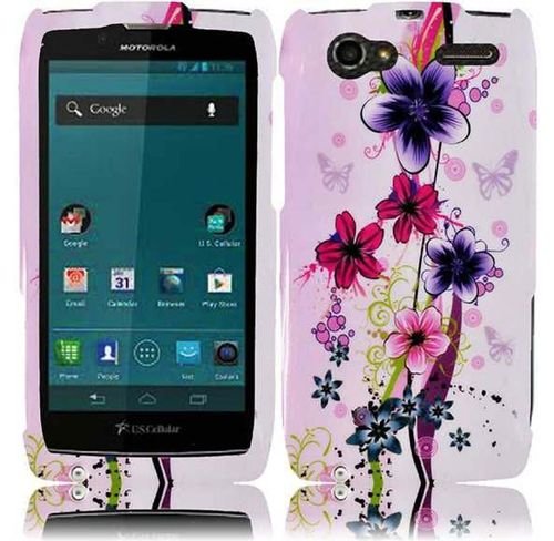 Чехол для телефона Motorola Electrify 2 XT881 розовые цветы Элегантный чехол