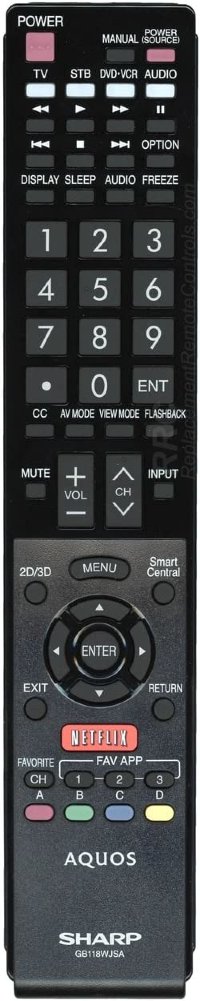 Пульт управления для телевизора Sharp LC-70LE857U LC-70N7100U LC-70SQ10U LC-70SQ15U
