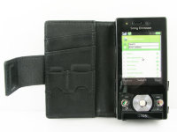 Оригинальный кожаный чехол для телефона Sony Ericsson G705 Side Open