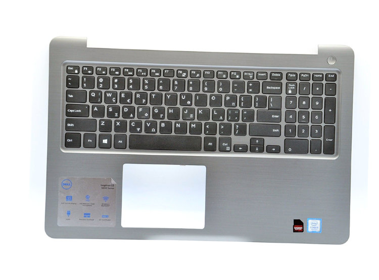 Корпус с клавиатурой для ноутбука Dell Inspiron 15 5000 (5567) 4R2YP PT1NY 1DGFC Купить клавиатуру с частью корпуса для ноутбука Dell inspiron 5567 в интернете по самой выгодной цене