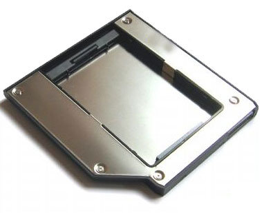 Дополнительный карман для винчестера IDE для ноутбука  IBM Lenovo T40 T41 T42 T43 R52 T60 
Позволяет подключить дополнительный жесткий диск IDE вместо привода чтения/записи компакт дисков

