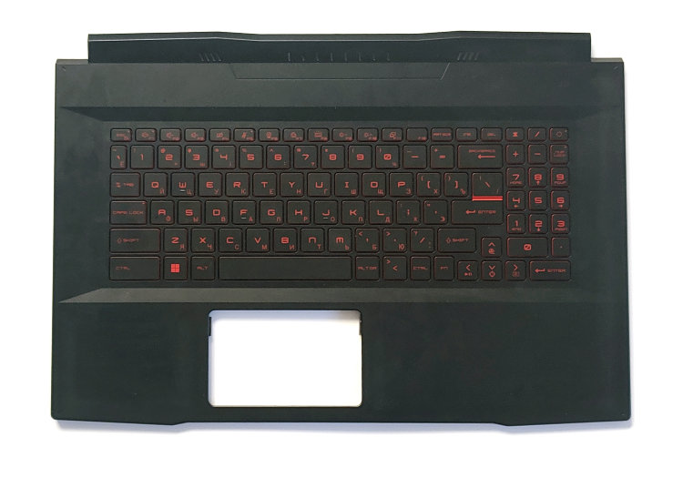 Клавиатура для ноутбука MSI catana GF76 топкейс палмрест
