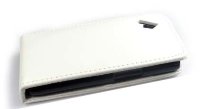 Белый кожаный чехол для Samsung Wave S8500