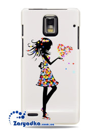 Чехол с рисунком девочки с цветами для телефона Huawei Ascend P1 U9200