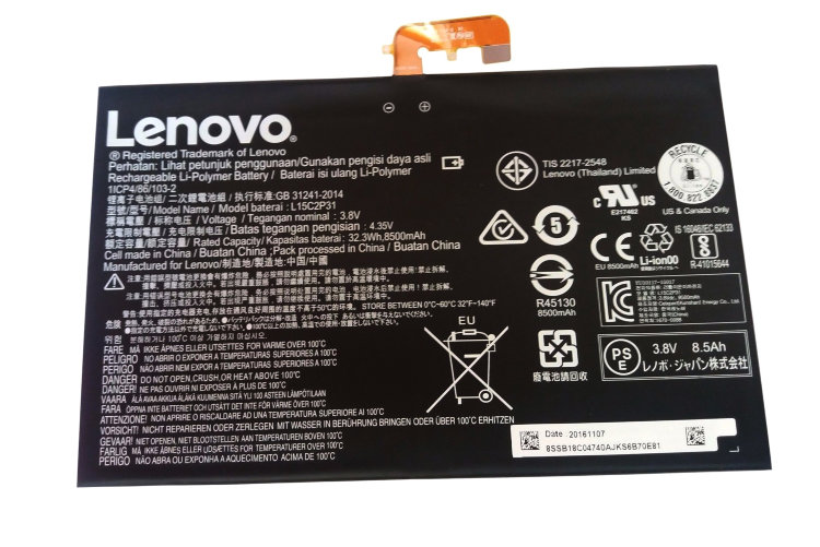 Оригинальный аккумулятор для ноутбука Lenovo Yoga Book YB1-X91F L15C2P31 Купить батарею для планшета Lenovo yoga yb1 в интернете по самой выгодной цене