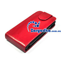 Кожаный чехол для телефона Sony Ericsson X12 Xperia ARC красный